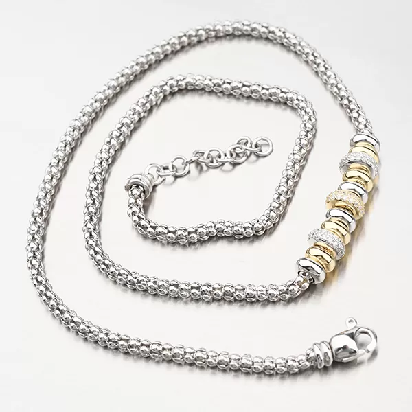 Strieborný náhrdelník so zirkónmi N1900565-2196-SLX