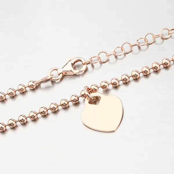 Strieborný náhrdelník so srdcom s možnosťou rytiny N1803140-0940-SLX