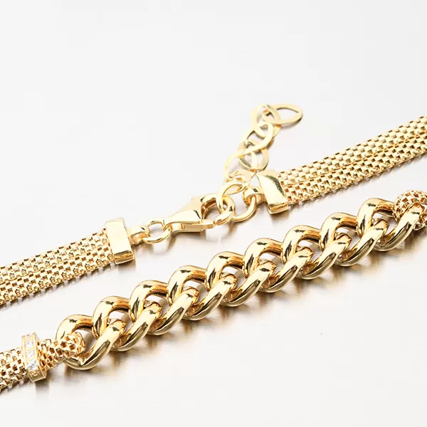 Pozlátený strieborný náhrdelník N1504993-0940-SLX