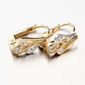 Zlaté náušnice so zirkónmi 42-32041
