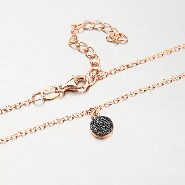 Strieborný náhrdelník s čiernymi zirkónmi N1704177-1905-SLX