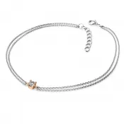 Dámsky náramok žlté zlato 585/1000 prírodný diamant 0,130 ct G/SI 10828-NR02-BCV