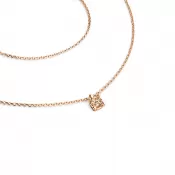 Dámsky náhrdelník žlté zlato 585/1000 prírodný diamant 0,130 ct so šampanským 10828-NH02-CV-Champ