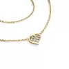 Náhrdelník zo žltého zlata so srdiečkom s briliantmi 10877-NH01-ZL