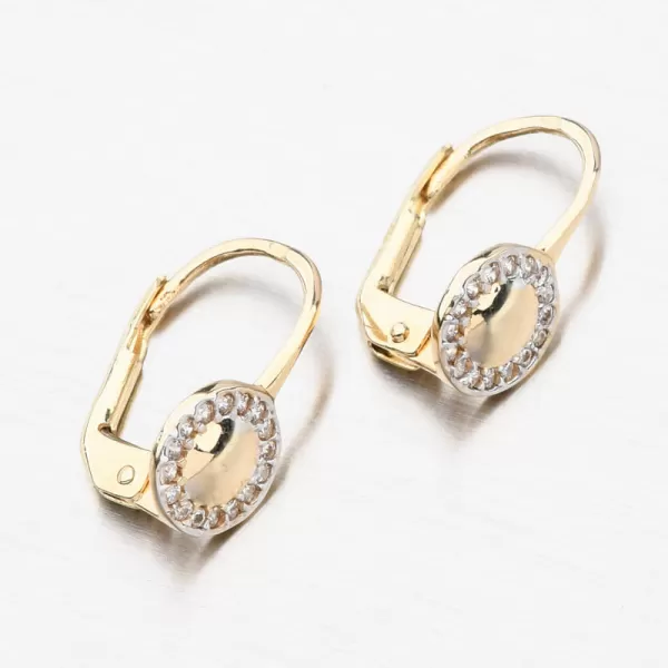 Detské náušnice biele zlato 585 zirkón PKL22-026