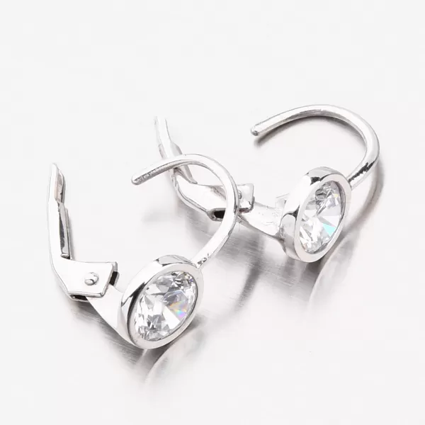 Dámske náušnice biele zlato 585 zirkón PKL12-014