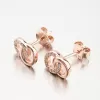 Strieborné náušnice so zirkónmi vo farbe ružového zlata UPST-122831-R