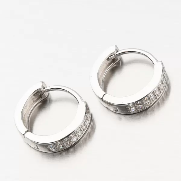 Strieborné kruhy so zirkónmi UCST-122908