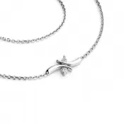 Dámsky náhrdelník prírodný diamant 0,030 ct G/SI diamanty biele zlato 10851-NH01-B