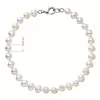 Perlový náramok z pravých riečnych perál biely 23012.1