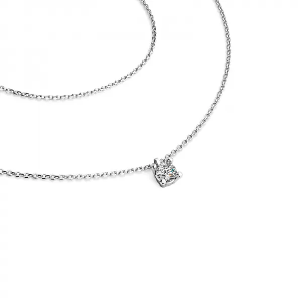 Dámsky náhrdelník žlté zlato 585/1000 prírodný diamant 0,130 ct G/SI 10828-NH02-B