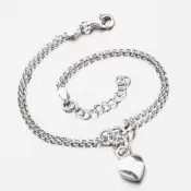 Strieborný náramok so srdiečkom B1702582-1264-SLX