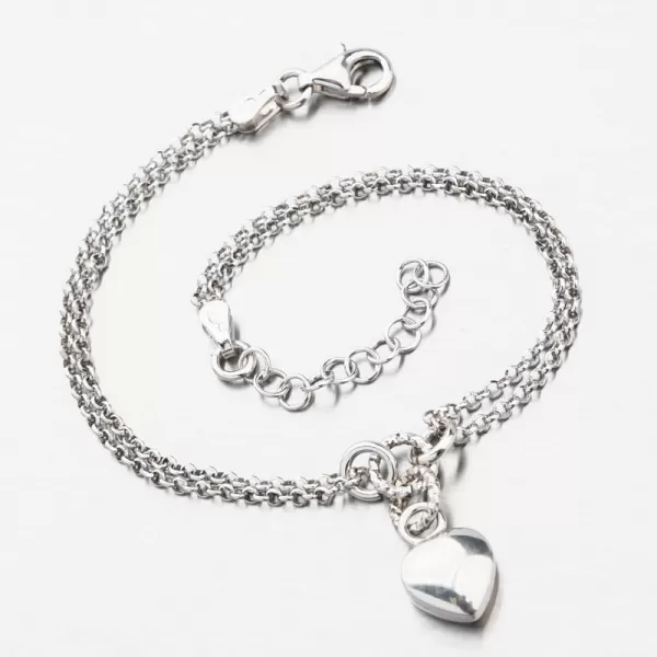 Strieborný náramok so srdiečkom B1702582-1264-SLX