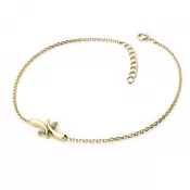 Dámsky náramok žlté zlato 585/1000 prírodný diamant 0,030 ct G/SI brilianty 10851-NR01-ZL
