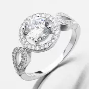 Strieborný prsteň so zirkónmi PKL-1037