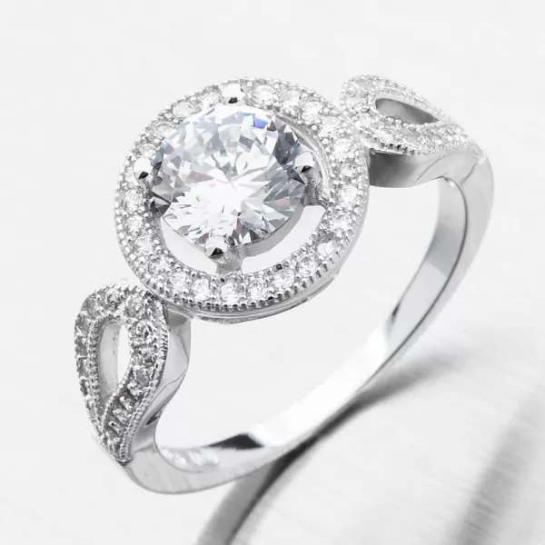 Strieborný prsteň so zirkónmi PKL-1037