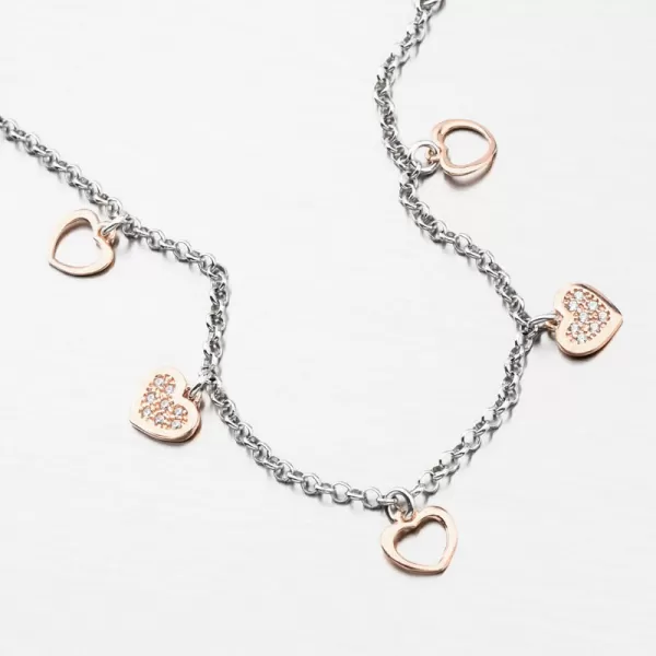 Strieborný náramok so srdiečkami B1600354-0331-SLX