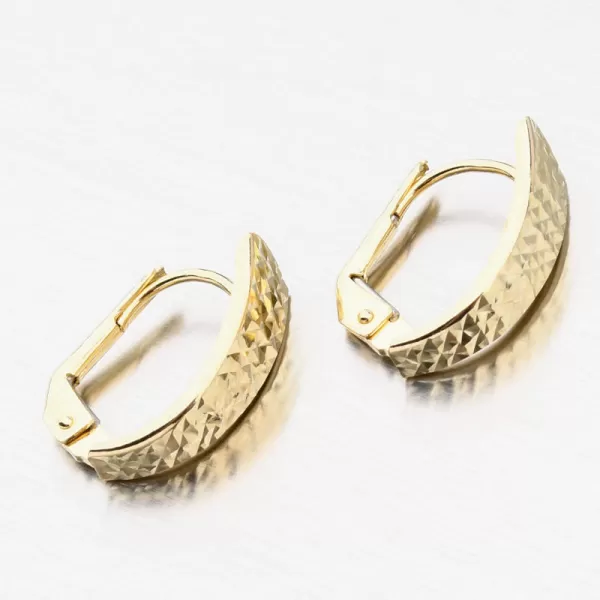 Dámske náušnice žlté zlato 585 facetované 42-32569