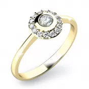 Zásnubný prsteň so zirkónmi ZP-10799-ZL-ZIR