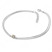 Dámsky náramok biele zlato 585/1000 prírodný diamant 0,130 ct šampanské 10828-NR02-B-Champ