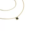 Dámsky náhrdelník žlté zlato 585/1000 prírodný diamant 0,130 ct s čiernym 10828-NH02-ZL-Black