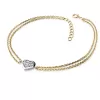 Náramok so srdiečkom a briliantmi 10877-NR02-ZLB