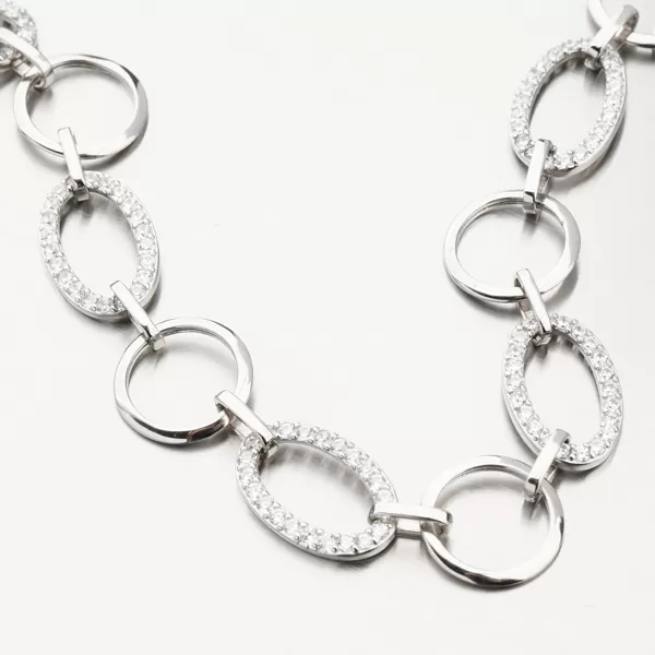 Strieborný náramok so zirkónmi BST-14689/21