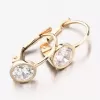 Dámske náušnice žlté zlato 585 zirkón PKL12-016