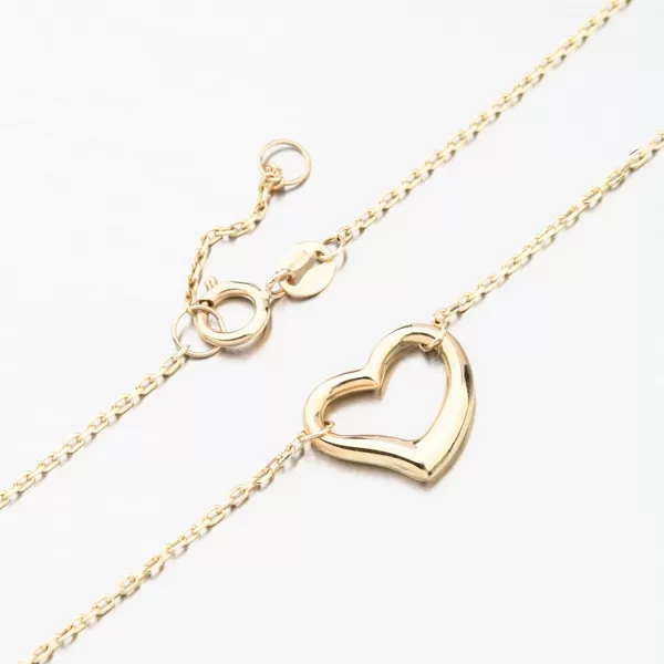 Zlatý náramok so srdcom 614A-010