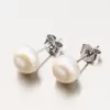Strieborné náušnice s perlou UPST-123274/P/S