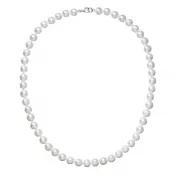 Perlový náhrdelník z pravých riečnych perál so zapínaním z bieleho 14 karátového zlata 822003.1