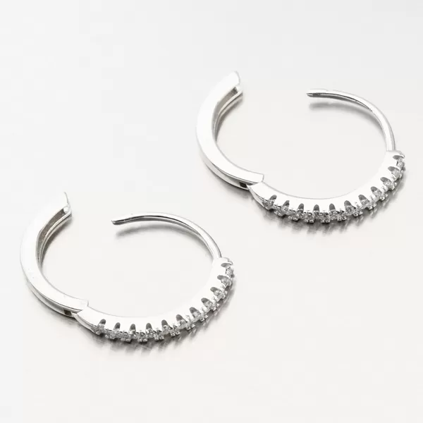 Strieborné kruhy so zirkónmi 20 mm UCST-123049