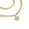 Náhrdelník zo žltého zlata so srdiečkom a diamantmi 10881-NH02-ZL