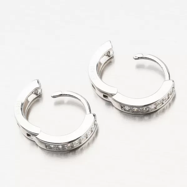 Strieborné kruhy so zirkónmi 13 mm UCST-122900