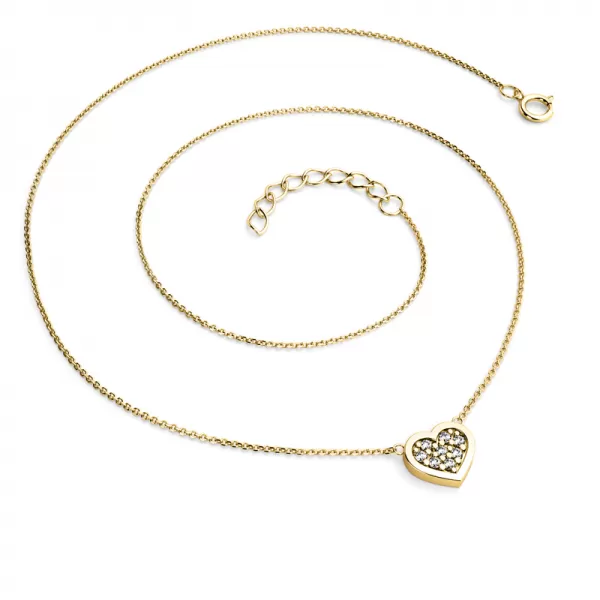 Žlté zlato so srdcom s brilantným 10881-NH01-ZL