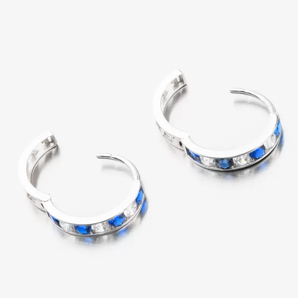 Dámske náušnice biele zlato 585 zirkón krúžky 612A-006