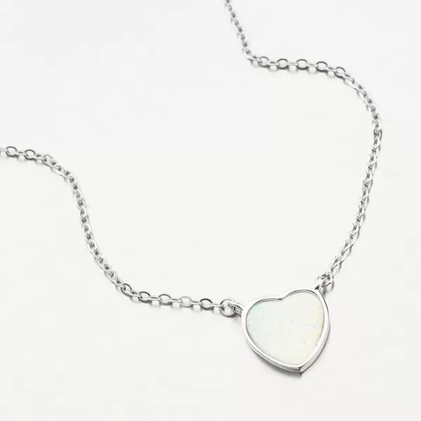 Strieborný náhrdelník s opálom SST-15817/45L