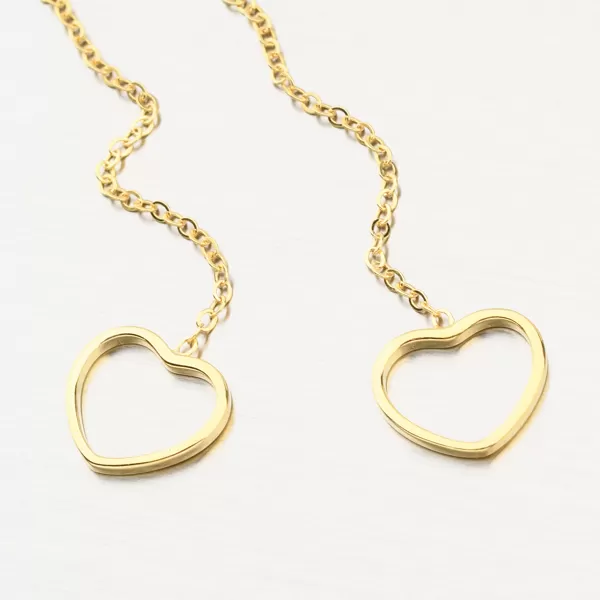 Dlhé strieborné náušnice vo farbe zlata UVST-123018-G