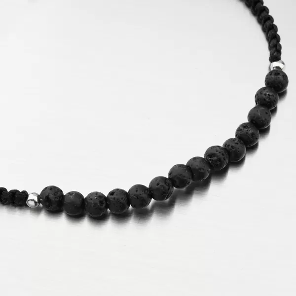 Strieborný povrázkový náramok Shamballa s guličkami BST-14360