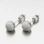 Strieborné náušnice kôstky so zirkónmi UPST-121633S