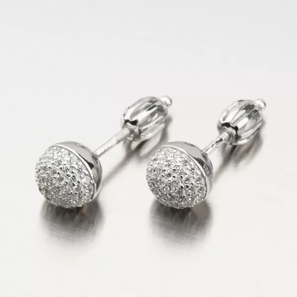 Strieborné náušnice kôstky so zirkónmi UPST-121633S