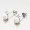 Strieborné náušnice s perlou a so zirkónom UPST-121195