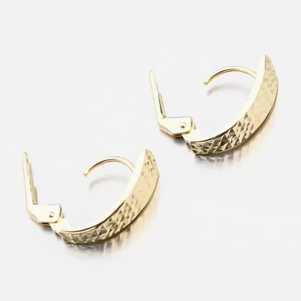 Dámske náušnice žlté zlato 585 facetované 42-32569