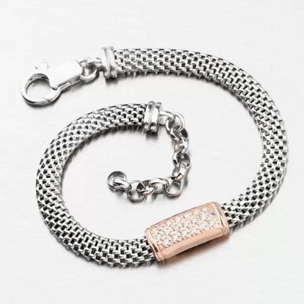 Náramok - striebro 925 so zirkónmi B1400750-1304-SLX