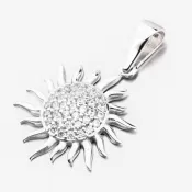 Prívesok z bieleho zlata slnka 613G-001