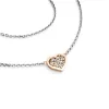 Náhrdelník s ružovým srdiečkom a briliantmi 10877-NH01-BCV