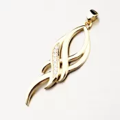 Pozlátený strieborný prívesok s zirkónmi PKL-3097