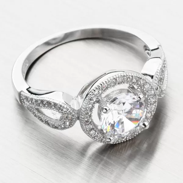 Strieborný prsteň so zirkónmi PKL-1037