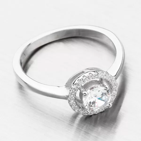 Strieborný prsteň so zirkónmi PKL-1022