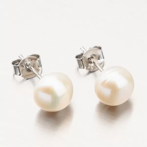 Strieborné náušnice s perlou UPST-123274/P/S